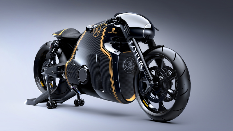 Illustration for article titled The Lotus C-01 Is A Stunner Superbike From The Man Behind Tron: Legacy